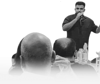 Haseeb Kassim speaking at an event