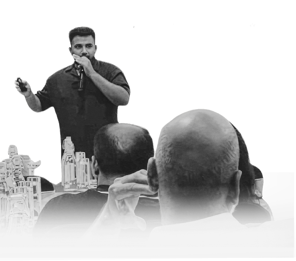 Haseeb Kassim speaking at an event